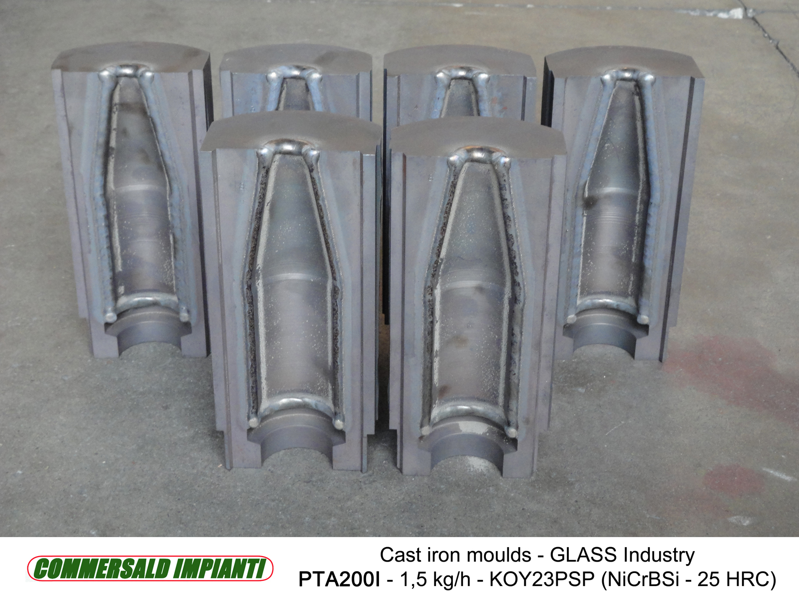 Moulds and accessories for Glass industry