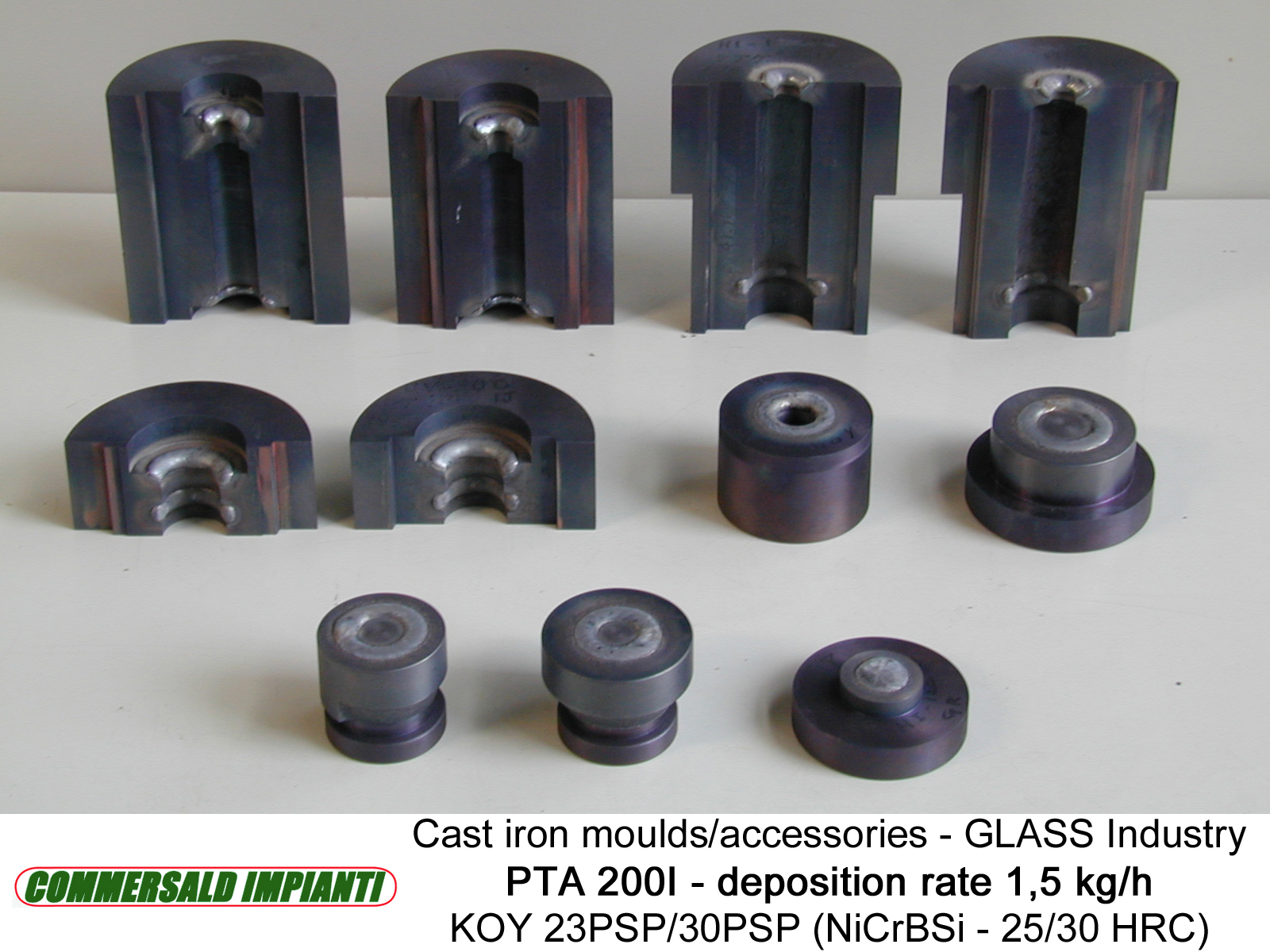 Moulds and accessories for Glass industry