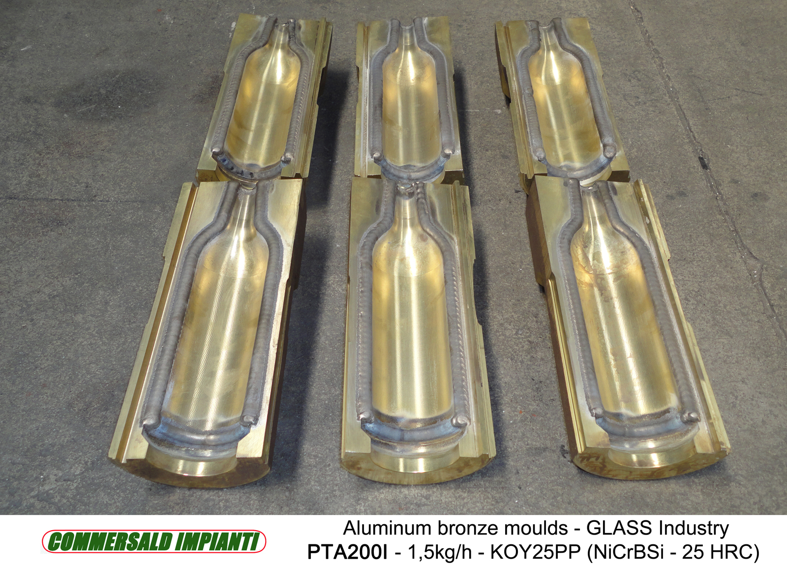 Moulds and accessories for Glass industry