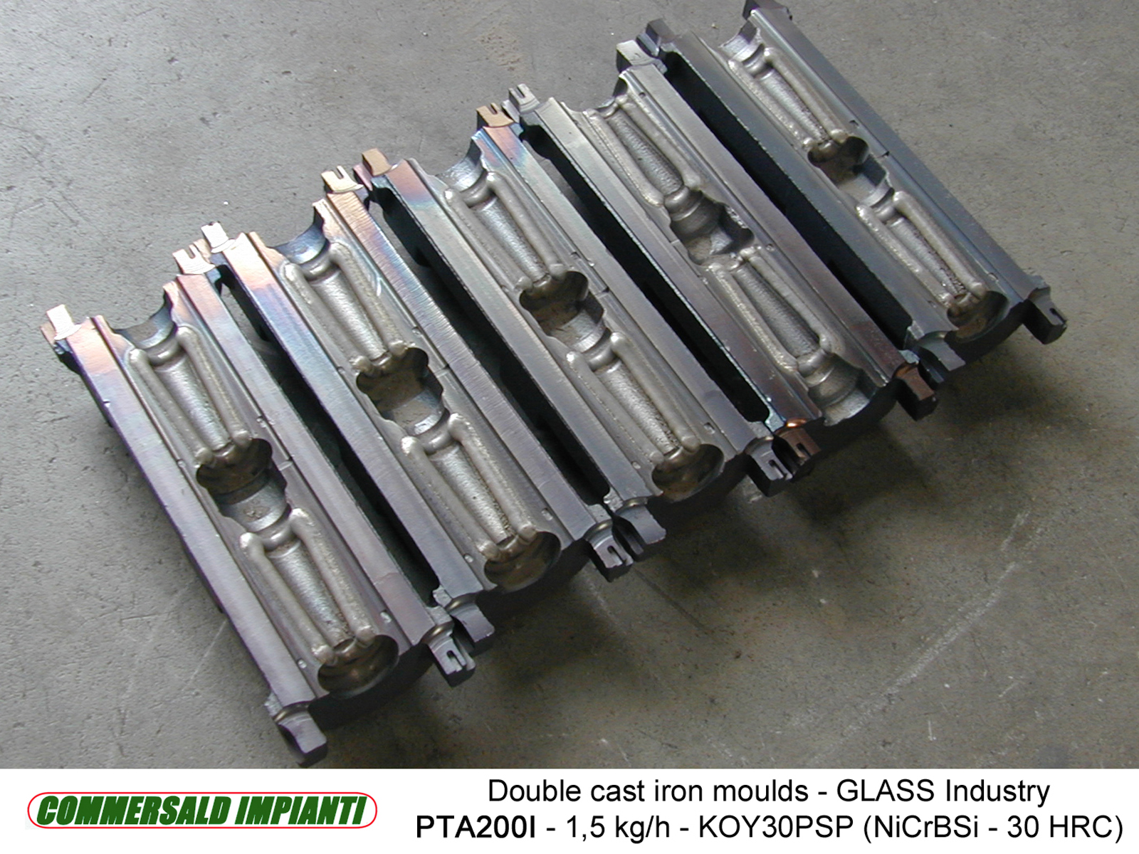 Moulds and accessories for Glass industry